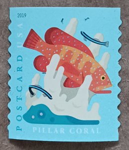 US #5367 (35c) Pillar Coral, Coney Grouper & Neon Gobies coil MNH  (2019)