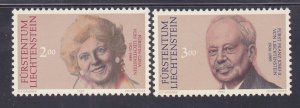 Liechtenstein 928-29 MNH 1990 Princess Princess Gina & Prince Franc Joseph Set