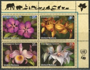 UNITED NATIONS Sc#NY 876-879 GE 436-439 VI 360-363 2005 Endangered Species MNH