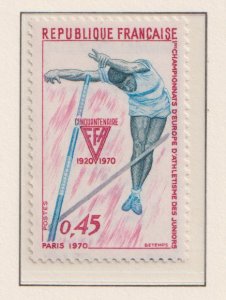 France   #1284   MNH  1970  athletics . pole vault