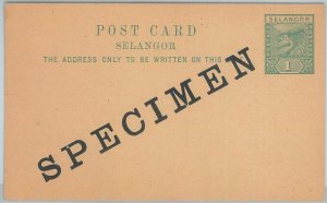 74808 - MALAYA Selangor - POSTAL HISTORY  -  STATIONERY CARD # 1 - SPECIMEN