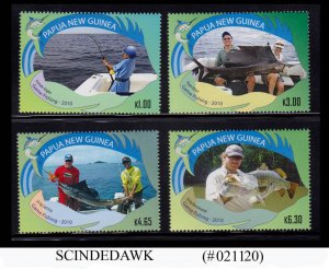 PAPUA NEW GUINEA - 2010 GAME FISHING - 4V - MINT NH