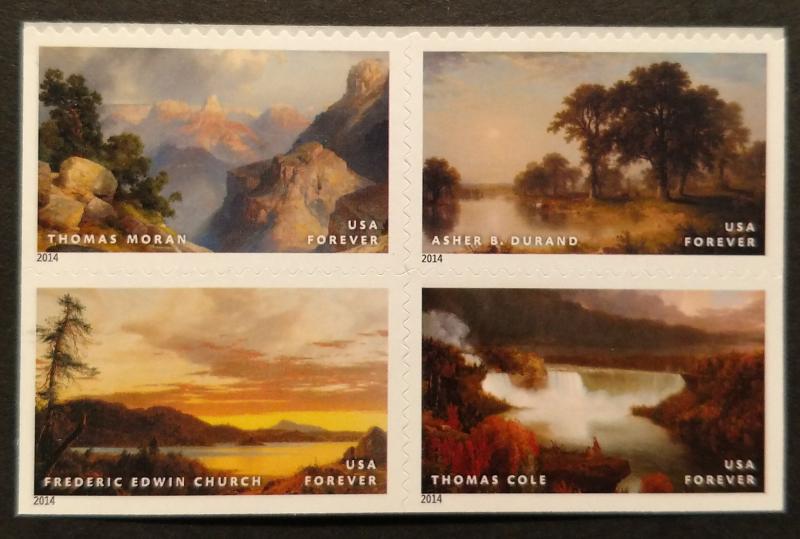 4917-20 MNH Booklet Block of 4, Hudson River School