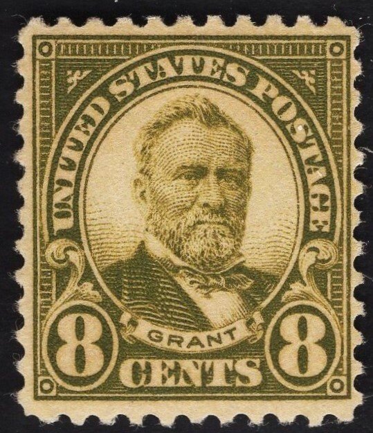 US #560 8c Olive Green Grant MINT NH OG SCV $80