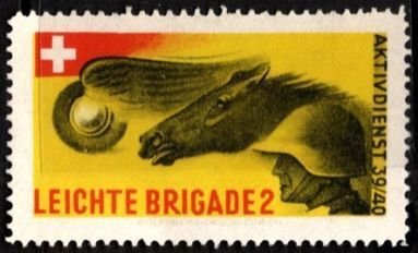 1940 Switzerland Soldiers Stamp 2nd Light Brigade Active Service 1939-1940