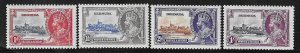 BERMUDA SCOTT #100-103 1935 GEORGE V SILVER JUBILEE- MINT LIGHT HINGED