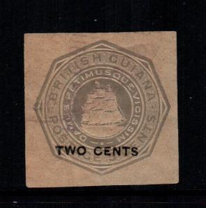 British guiana  envelope stamp used