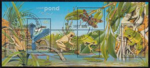 Australia 1999 used Sc #1790 Small Pond Life Sheet of 6