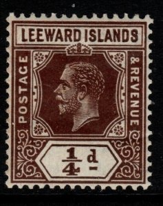 LEEWARD ISLANDS SG46 1912 ¼d BROWN MTD MINT