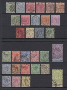 BC GIBRALTAR 1886-1932 Sc 9 thru 87 THIRTY STAMPS ON CARDS USED SCV$282.40+ 