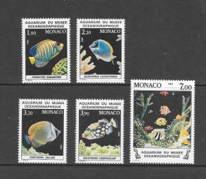 FISH - MONACO #1481-5 MNH