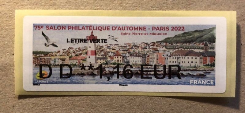 France 2022 Saint Pierre et Miquelon port and lighthouse stamp MNH