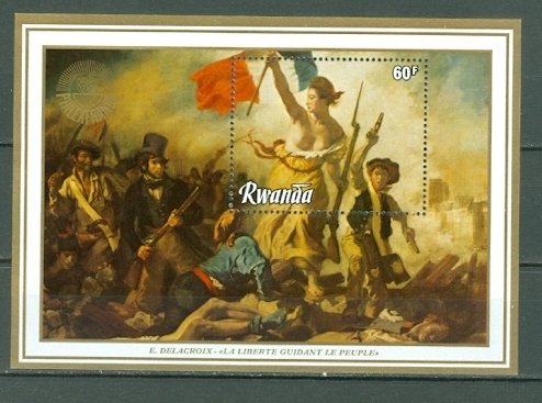 RWANDA 1982 PAINTING #1109 SOUVENIR SHEET MNH...$3.00