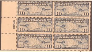 United States, Scott #C7, MNH, Plate Block 6