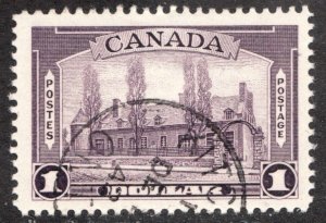 1938 Canada Sc# 245 - $1 Pictorial Issue - Used - cv$7.50