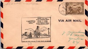 CANADA POSTAL HISTORY CACHET COVER COMM FIRST FLIGHT ADDR CANC SISCOE YR'1930