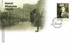 Poland 2018 FDC Stamp General Prime Minister Wladyslaw Sikorski World War WWII