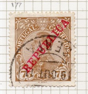 Portugal 1910 Early Issue Fine Used 75r. Optd Republica NW-230948