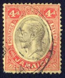 Jamaica Sc# 66 Used (b) 1913 4p King George V
