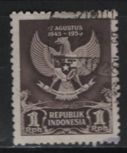 Indonesia 361, Used, 1950 Arms of the Republic