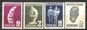 Greenland 1977: Sc. # 102-105;  MLH Cpl. Set