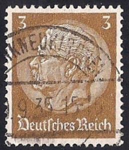 Germany #416 3pf President Paul Von Hindenburg used XF