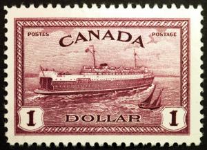 Canada #273 $1 Red Violet 1946 VF *MLH*  Post Office Fresh