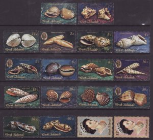 Cook Is.-Sc#381-98- id10-used hinged short set to the $2.00-Marine Life-Shells-1