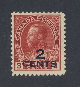 Canada MH Admiral Stamp  #140-2c/3c 2-lines MH F/VF Guide Value = $30.00