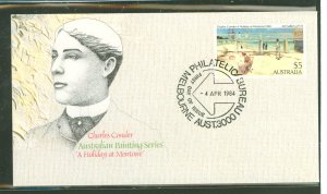 Australia  578 1984 $5 Charles Condor/high value of the painting series on an unaddressed cacheted first day cover.