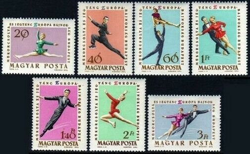 Hungary 1484-1490,MNH. European Figure Skating,Ice Dancing Championships,1963.