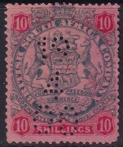 Rhodesia 1896 Sc 39 19 4 00 perfin