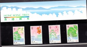 Hong Kong #523-526 Indigenous Trees MNH Post Office Pack 1988