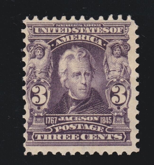 US 302 3c Jackson Mint F-VF OG H SCV $55