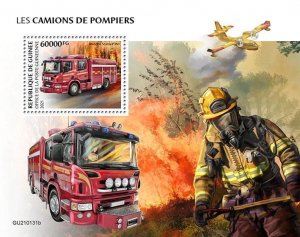 Guinea 2021 MNH Fire Engines Stamps Brandbil Scania P360 Special Transport 1v SS