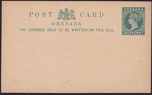 GRENADA QV ½d postcard unused...............................................7439