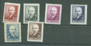 Turkey #934-939 Unused Single (Complete Set)