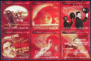 2684 BRAZIL 1998 CINEMA, CINEMATOGRAPH, FILM MOVIES, MI# 2882-87, C-2145-50 MNH