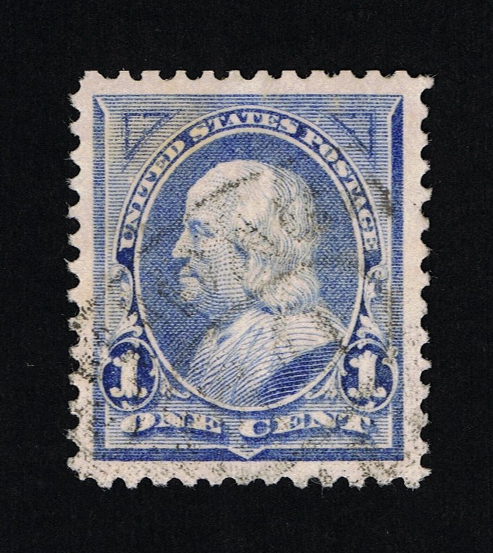 EXCELLENT GENUINE SCOTT #247 F-VF USED 1894 BLUE FRANKLIN BUREAU ISSUE PSE CERT