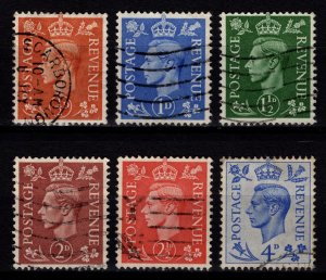 Great Britain 1950-52 George VI Def., Set [Used]