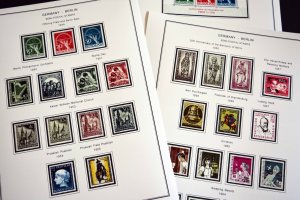 COLOR PRINTED GERMANY BERLIN 1948-1990 STAMP ALBUM PAGES (76 illustrated pages)