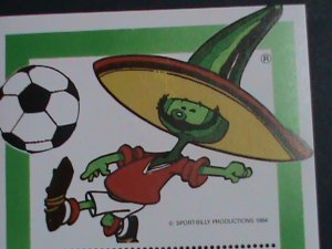 ​ST.VINCENT- 1986 WORLD CUP SOCCER CHAMPION MEXICO'86-SPAIN -MNH S/S-VF