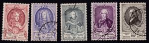 Belgium 1952 Long Portraits of Beglian Royalty Complete (11)  Very Fine Used