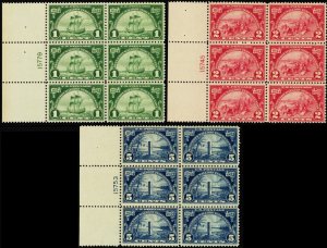 614-16, Mint VF NH 1-5¢ Plate Block of Six Stamps CV $520 ** Stuart Katz