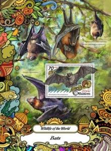 Z08 IMPERFORATED MLD17208b MALDIVES 2017 Bats MNH ** Postfrisch