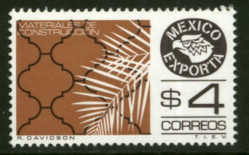 MEXICO Exporta 1119, $4P Construction Materials. Fluor Paper 7 MINT, NH. VF.