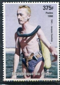 Niger 1998 JACQUES COUSTEAU French Explorer 1v Perforated Mint (NH)