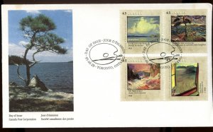 ?1995 Group of Seven 4 stamps x 43 cents FDC cover Canada