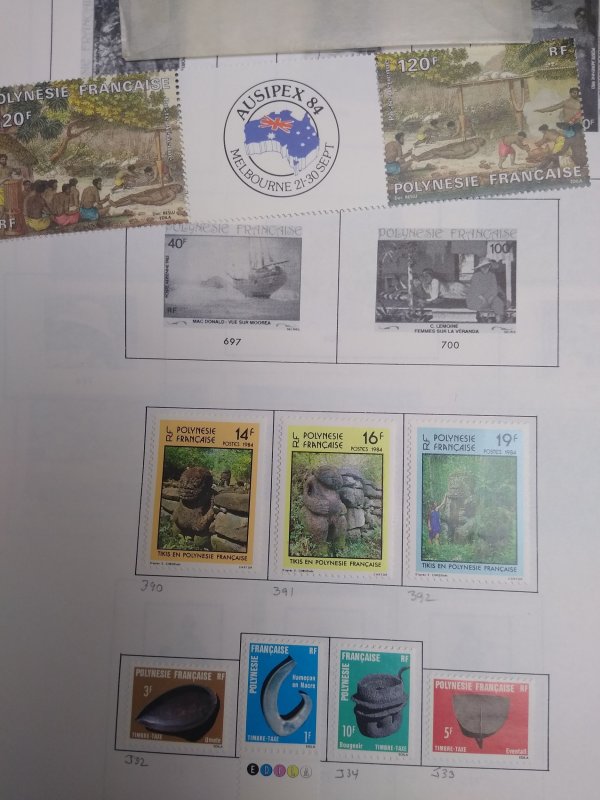 collection on pages French Polynesia 1981-85 PS: CV $143