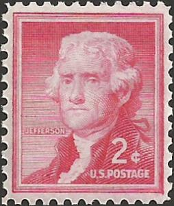 # 1033 MINT NEVER HINGED THOMAS JEFFERSON    